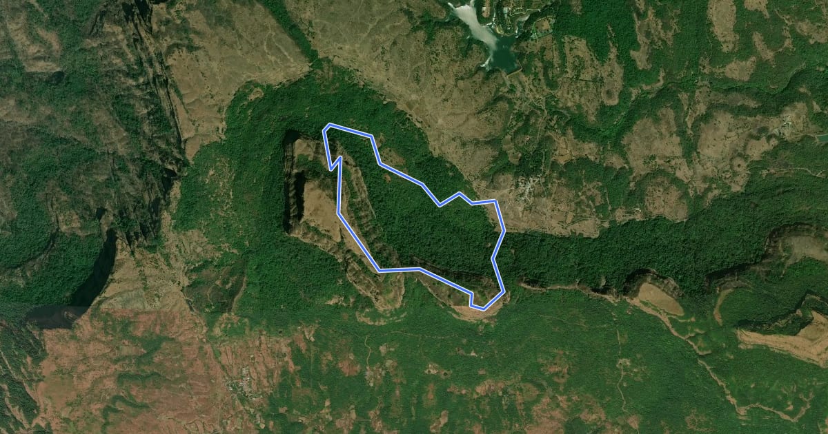Маршрут Salthar Loop на спутниковом снимке