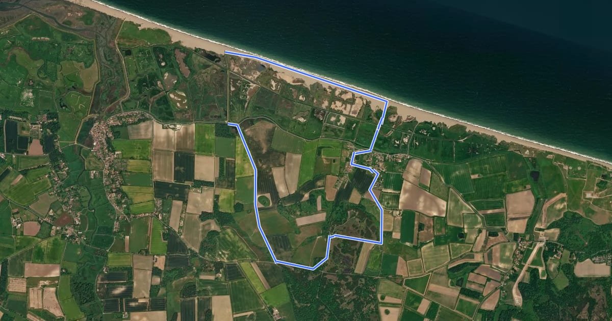 Маршрут Salthouse Circular на спутниковом снимке