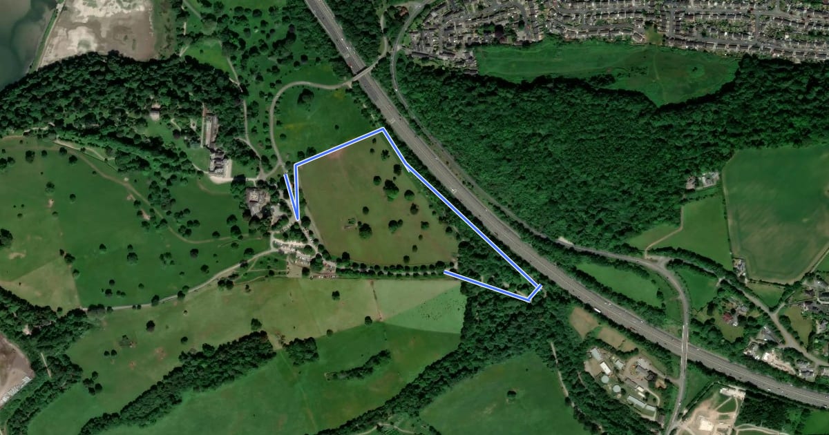Маршрут Saltram pillars walk, Saltram на спутниковом снимке