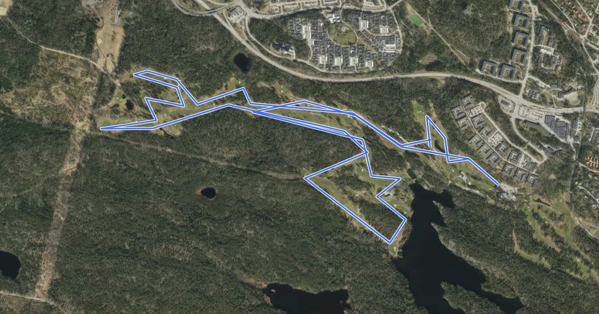 Маршрут Saltsjöbaden natursnöspår на спутниковом снимке