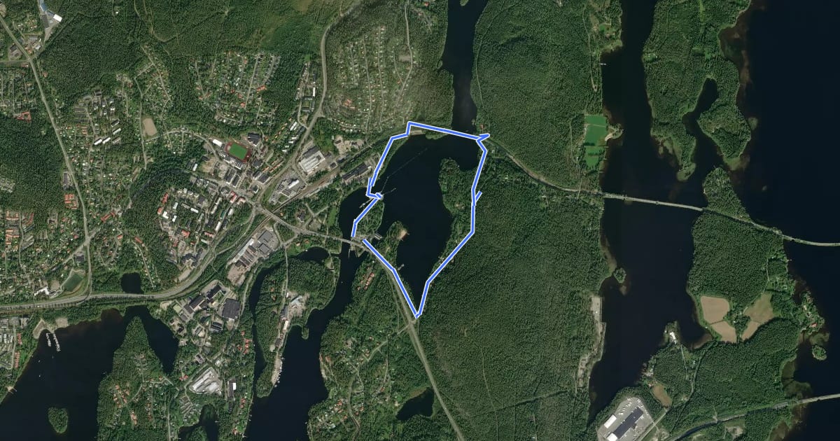 Маршрут Saltunlahden lenkki на спутниковом снимке