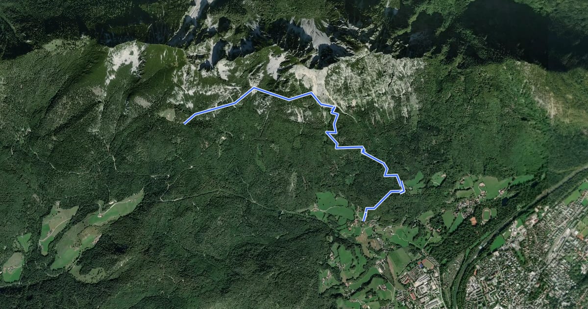 Маршрут SalzAlpenTour - Reichenhaller Panoramatour на спутниковом снимке