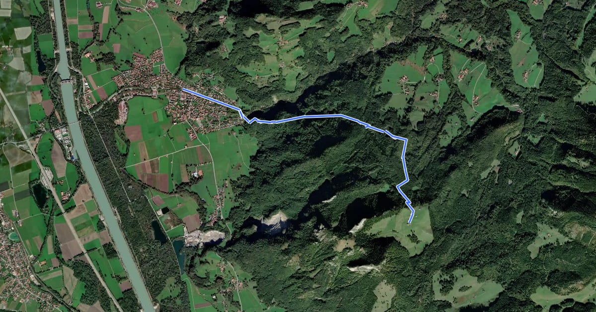 Маршрут SalzAlpenZugweg Nußdorf/Daffnerwald-Almen на спутниковом снимке
