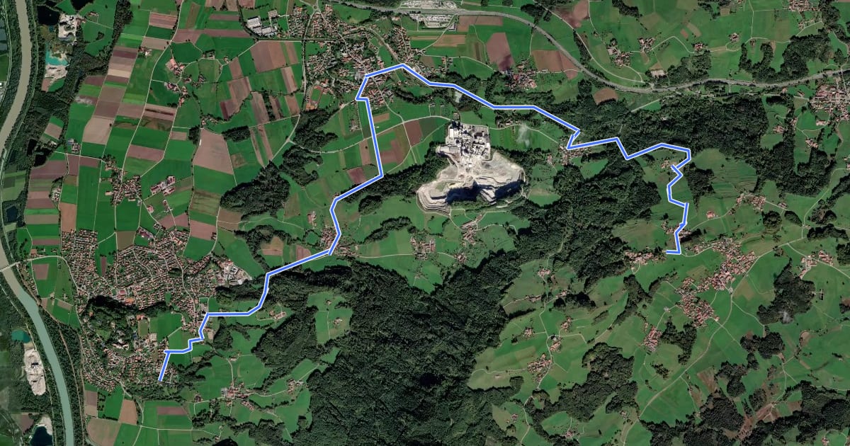 Маршрут SalzAlpenZuweg Rohrdorf на спутниковом снимке