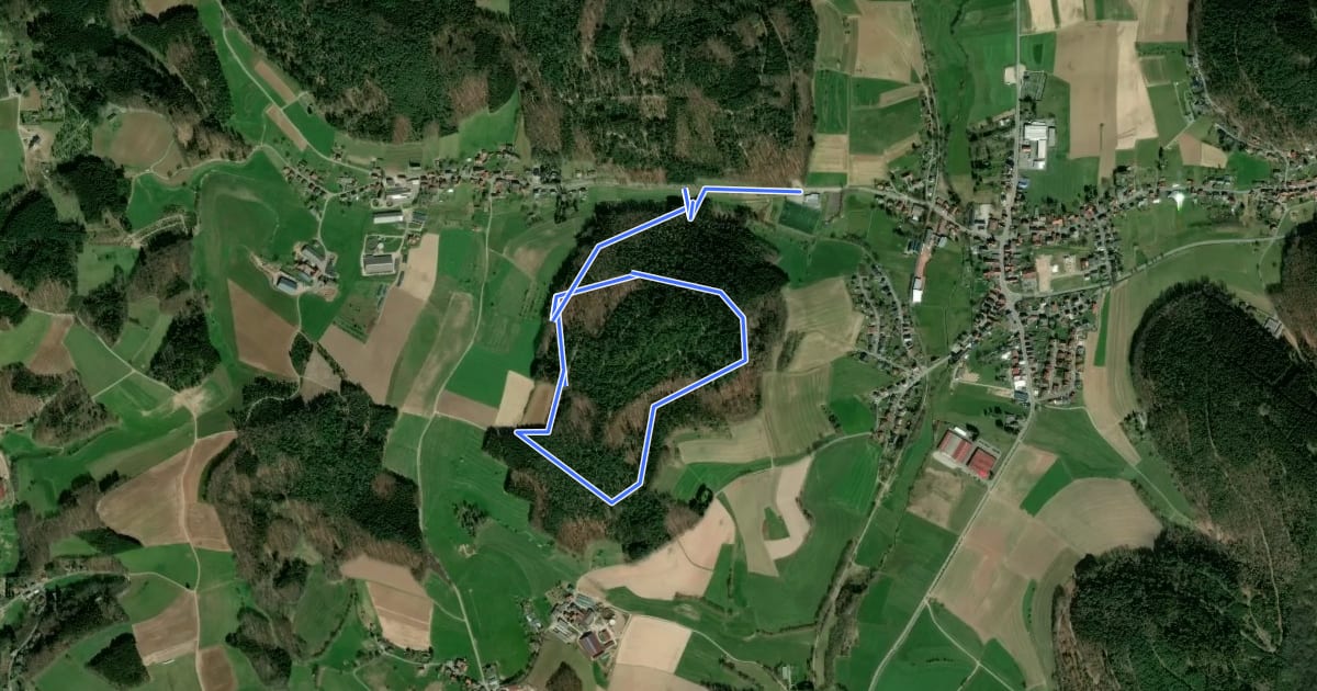 Маршрут Salzbergweg на спутниковом снимке