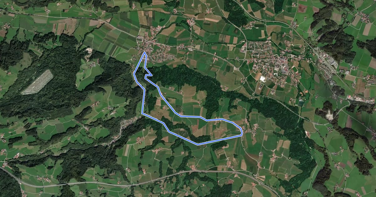Маршрут Salzburgblick-Weg Nr. 25 на спутниковом снимке