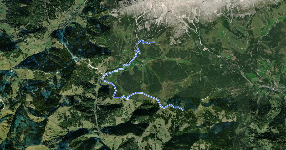 Маршрут Salzburger Almenweg (Alternative) на спутниковом снимке