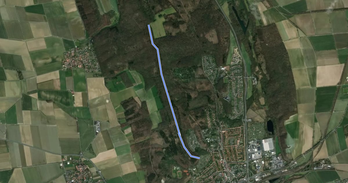 Маршрут Salzgitter Wanderweg Nr. 12 на спутниковом снимке