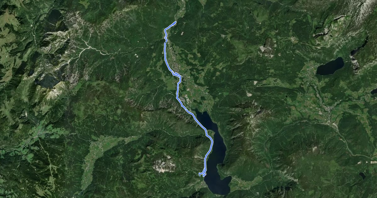 Маршрут Salzkammergut Soleweg (Soleleitungsweg) на спутниковом снимке