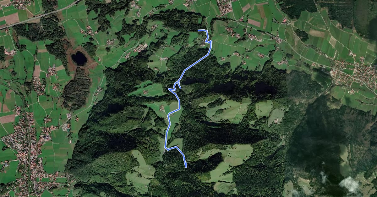 Маршрут Salzsalinenweg на спутниковом снимке