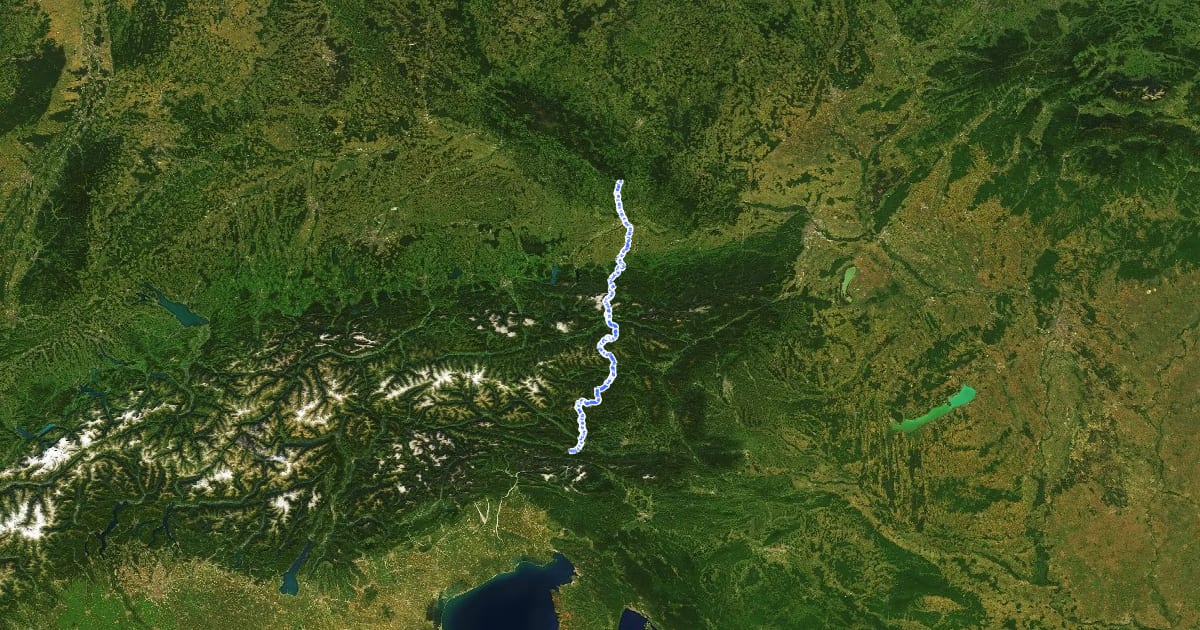 Маршрут Salzsteigweg 09 на спутниковом снимке