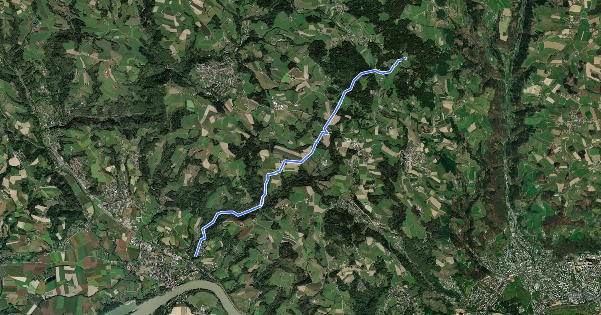 Маршрут Salzsteigweg 109A на спутниковом снимке