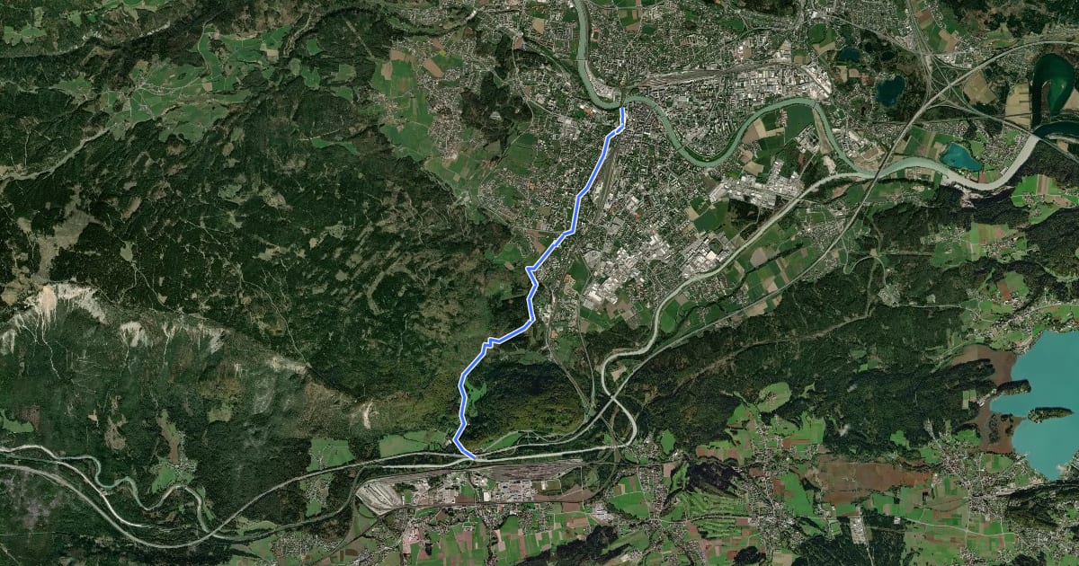 Маршрут Salzsteigweg 209 на спутниковом снимке