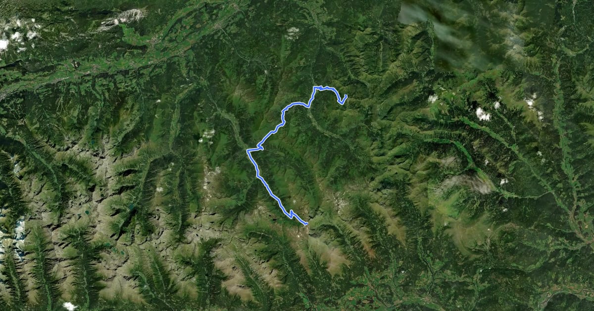 Маршрут Salzsteigweg 909 на спутниковом снимке