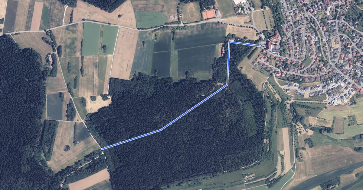 Маршрут Salzstetten Albblick - Obere Weinhalde на спутниковом снимке