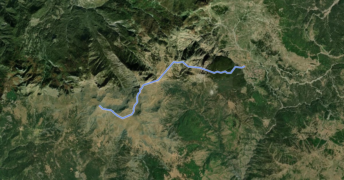Маршрут Samarina Smolikas Trail на спутниковом снимке