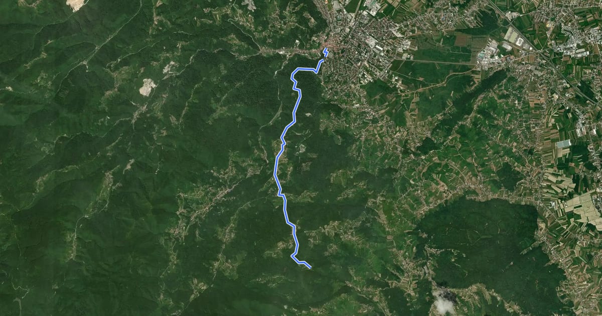 Маршрут Samobor - Okić на спутниковом снимке