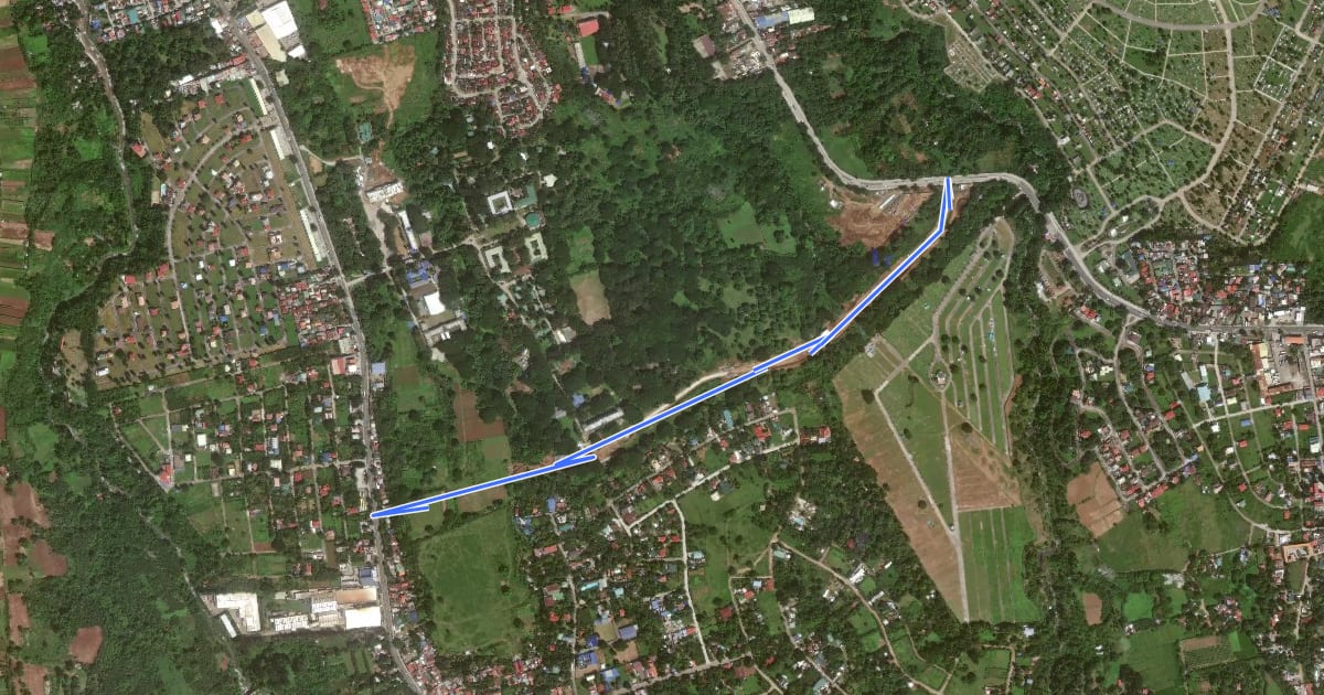 Маршрут Sampaloc Bicycle Route (eastbound) на спутниковом снимке
