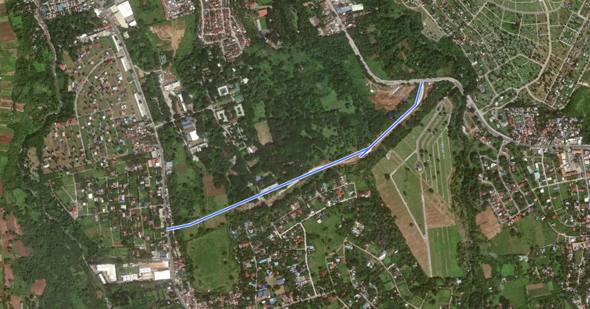 Маршрут Sampaloc Bicycle Route (westbound) на спутниковом снимке