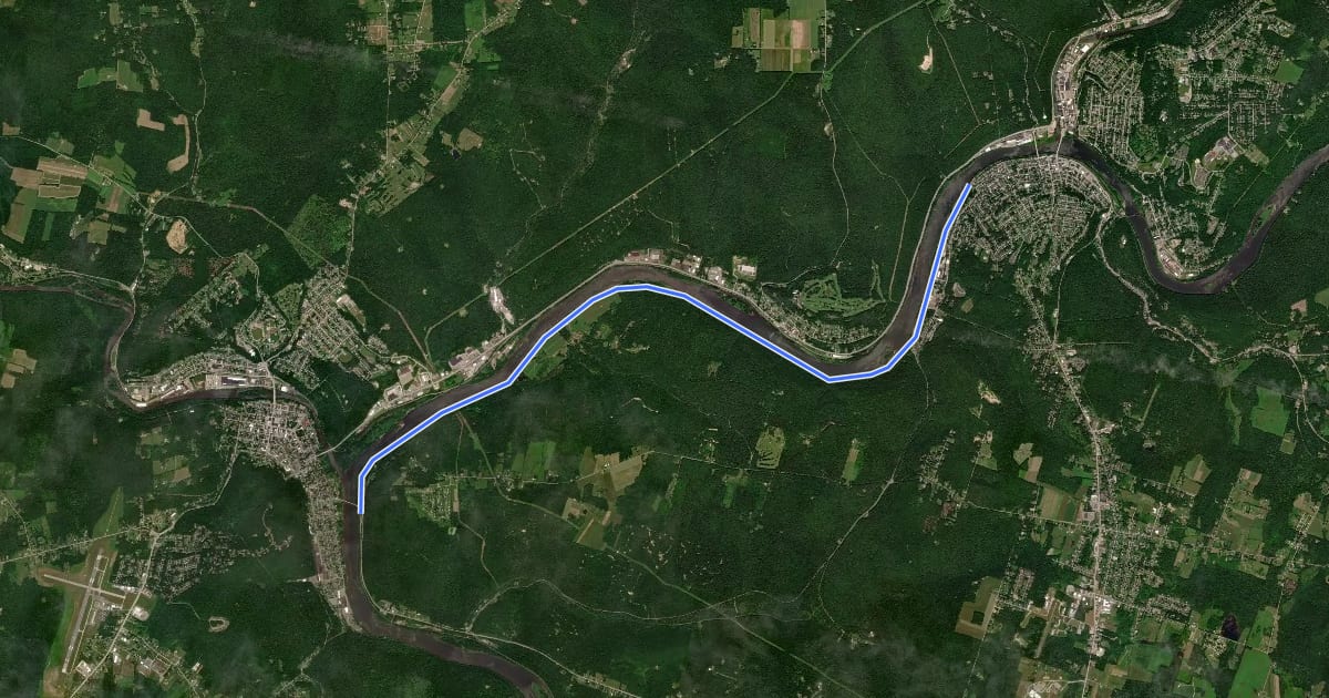 Маршрут Samuel Justus Trail на спутниковом снимке