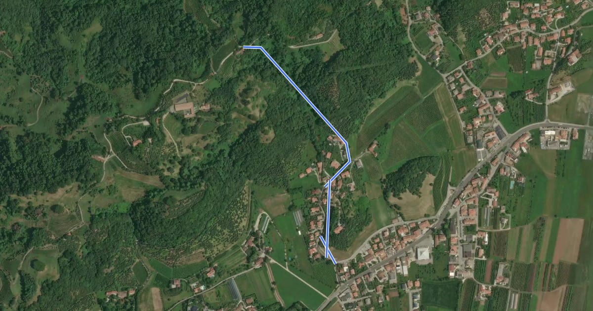 Маршрут San Benedetto - 2A на спутниковом снимке