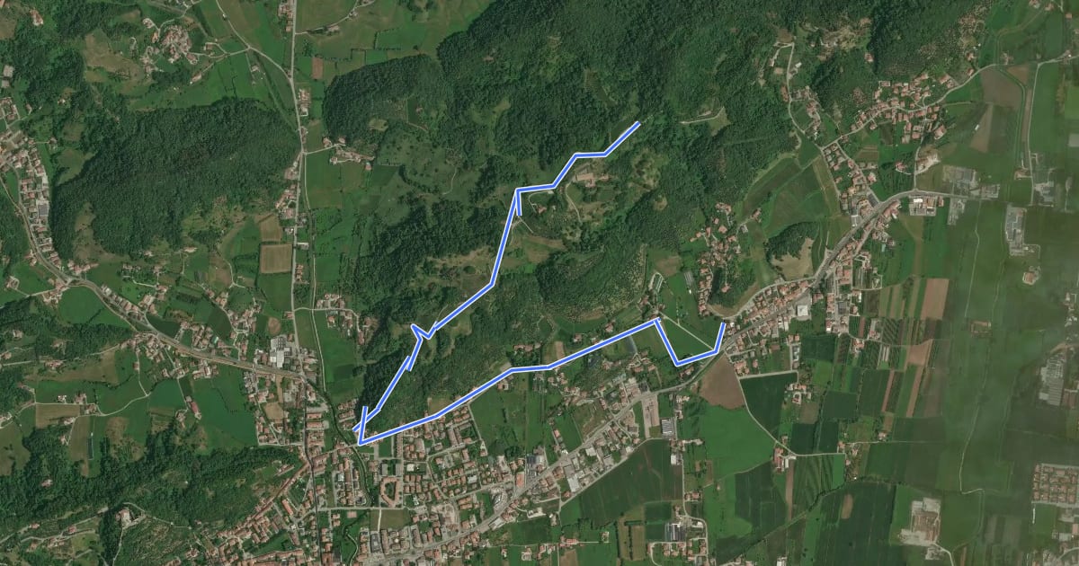 Маршрут San Benedetto на спутниковом снимке