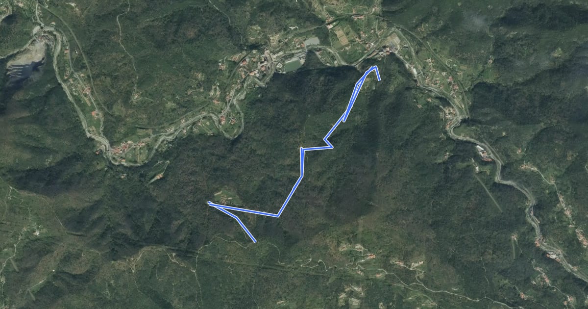 Маршрут San Bernardo in Valle - Case Pietra Selvatica - Passo Perdoni на спутниковом снимке