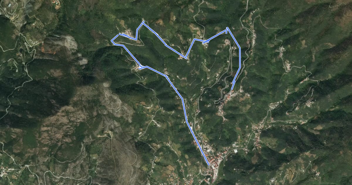 Маршрут San Gottardo - Lavaggiorosso - Groppo - Dosso - Montale на спутниковом снимке