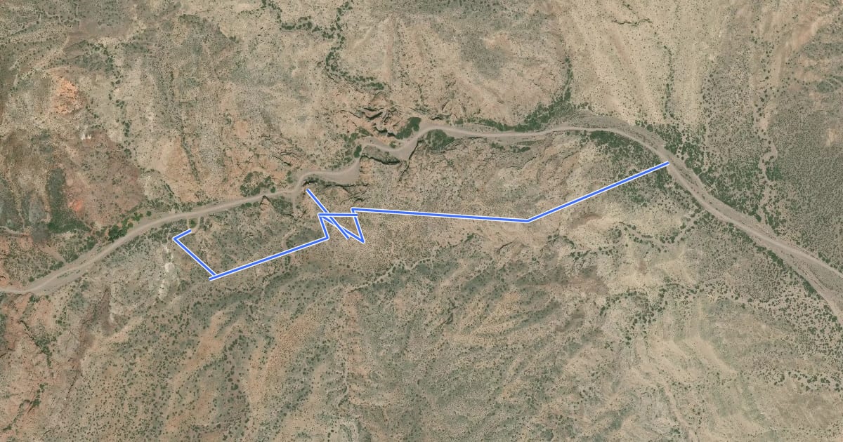 Маршрут San Lorenzo Ridge Trail на спутниковом снимке