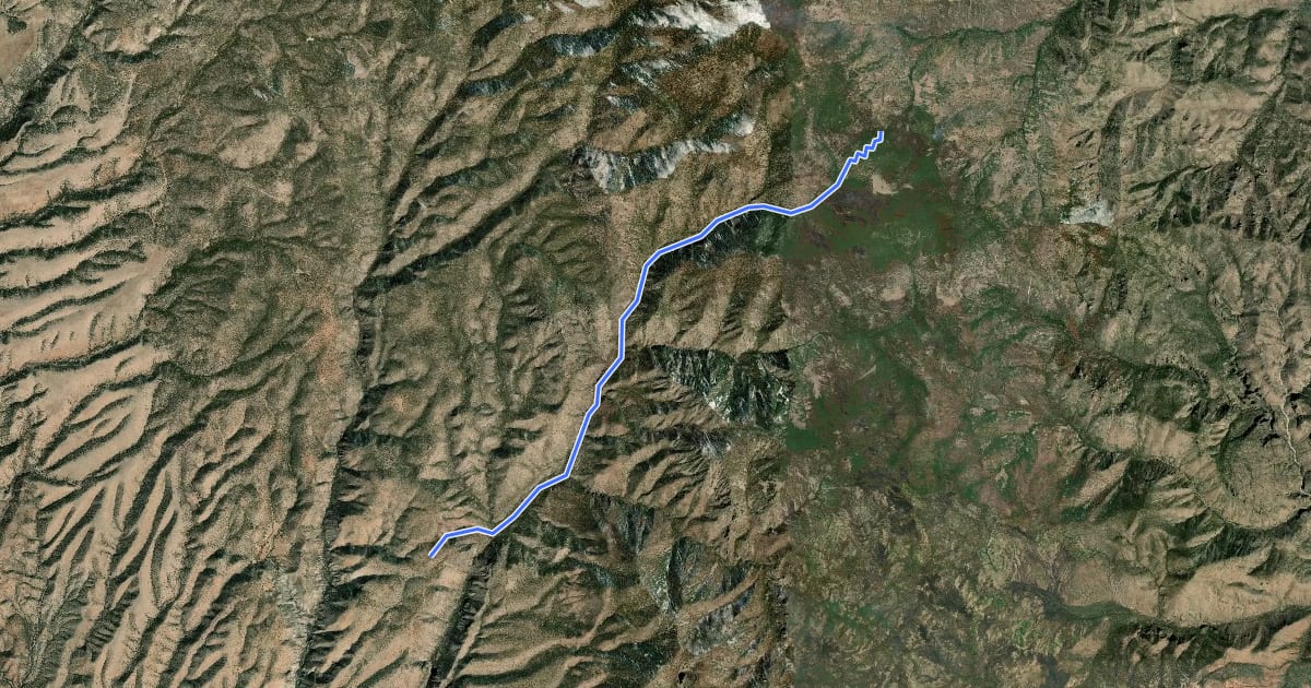 Маршрут San Mateo Trail на спутниковом снимке
