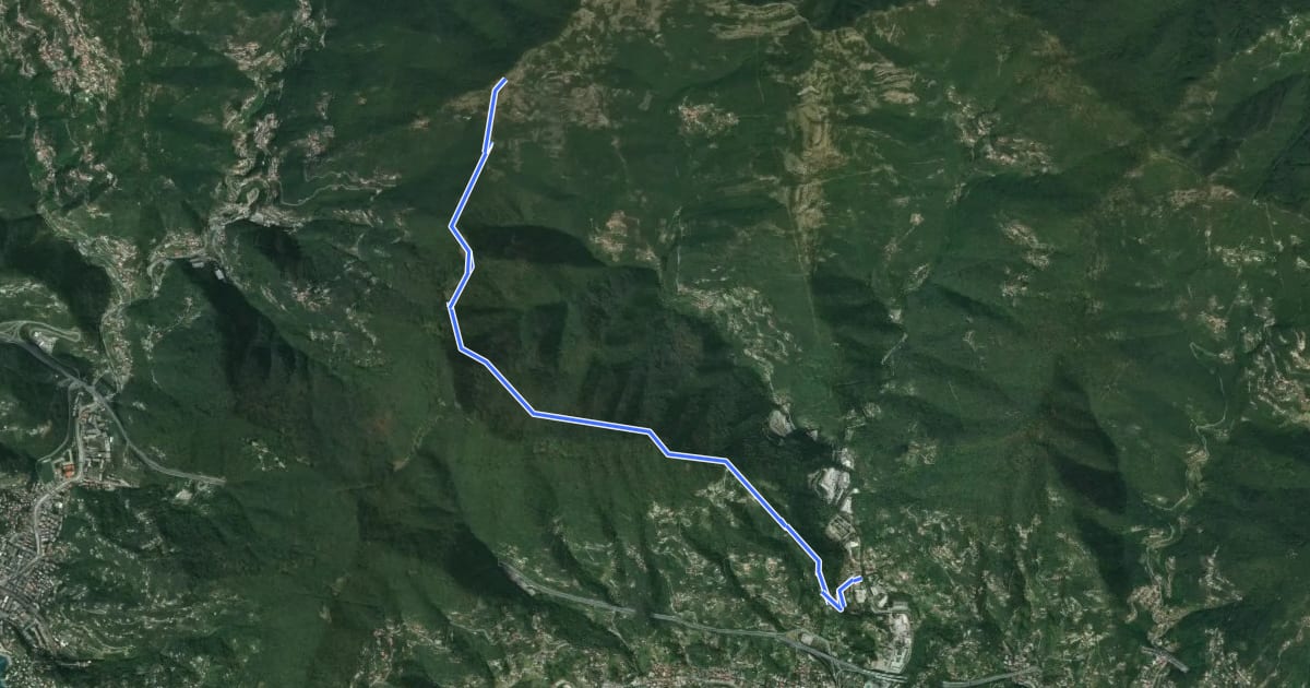 Маршрут San Pietro Novella - Monte Bello на спутниковом снимке