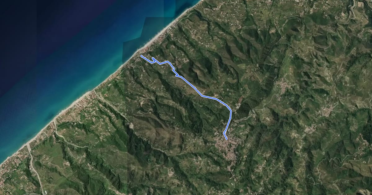 Маршрут San Saba Castanea на спутниковом снимке
