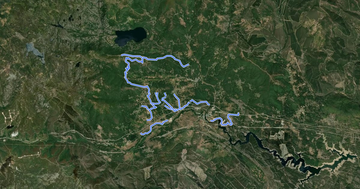 Маршрут Sanabria MTB на спутниковом снимке