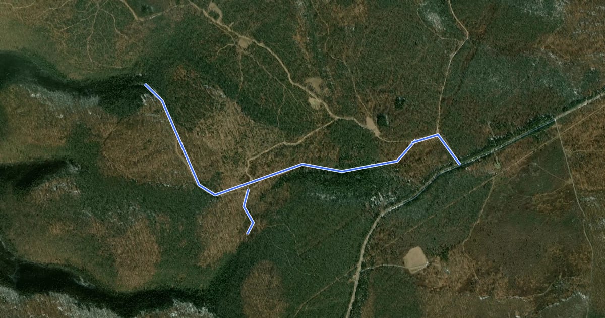 Маршрут Sand Road на спутниковом снимке