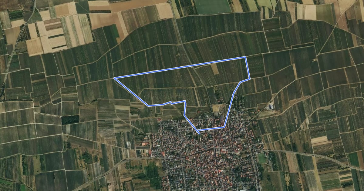 Маршрут Sandhasenweg 1 на спутниковом снимке