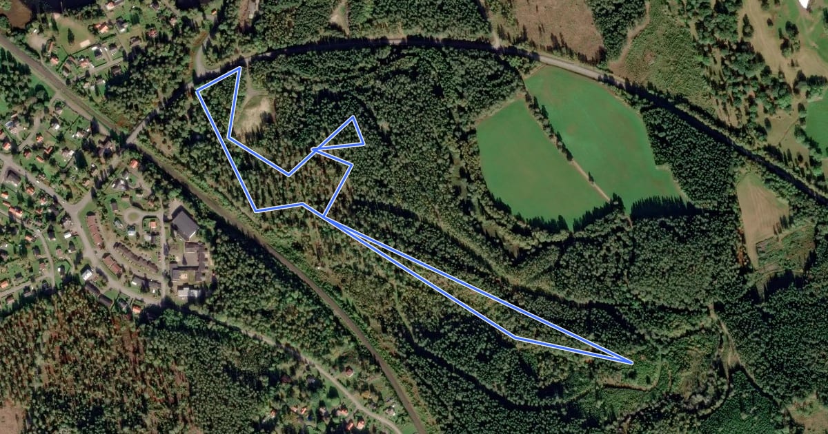 Маршрут Sandhem MTB 1 на спутниковом снимке