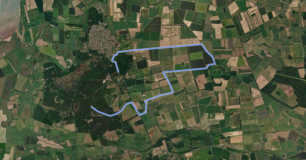 Маршрут Sandringham Explorer Loop на спутниковом снимке