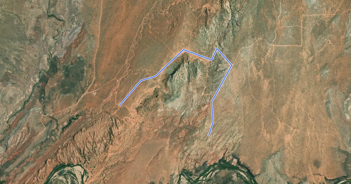 Маршрут Sandstone Mountain на спутниковом снимке