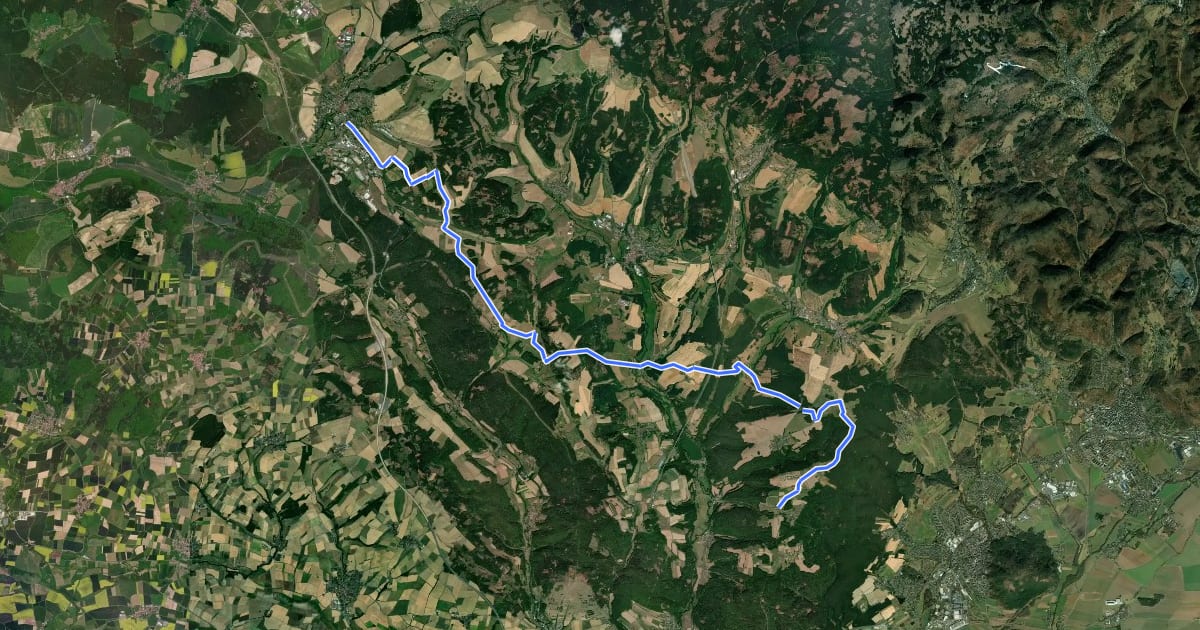 Маршрут Sandweg на спутниковом снимке