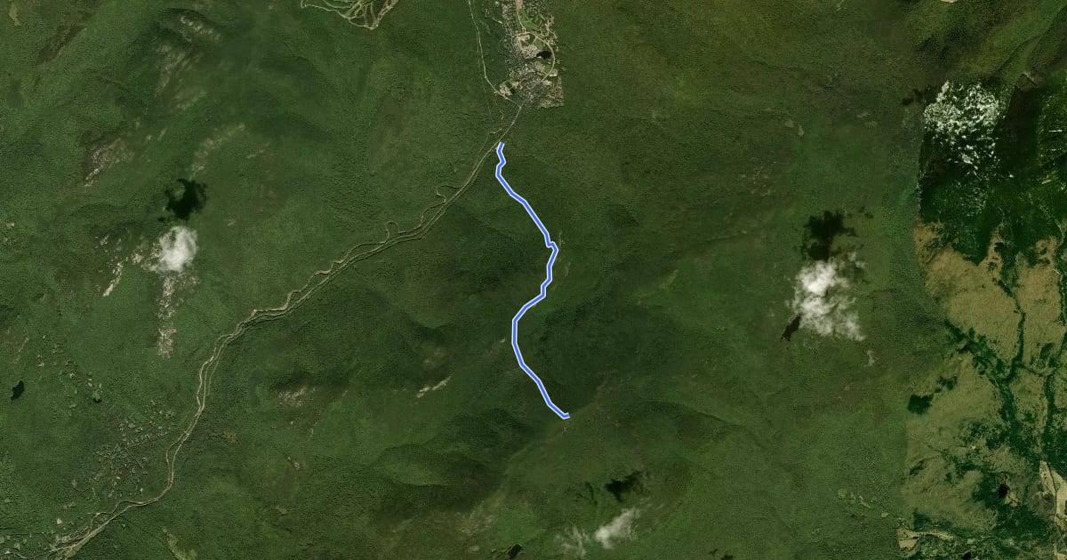 Маршрут Sandwich Mountain Trail на спутниковом снимке