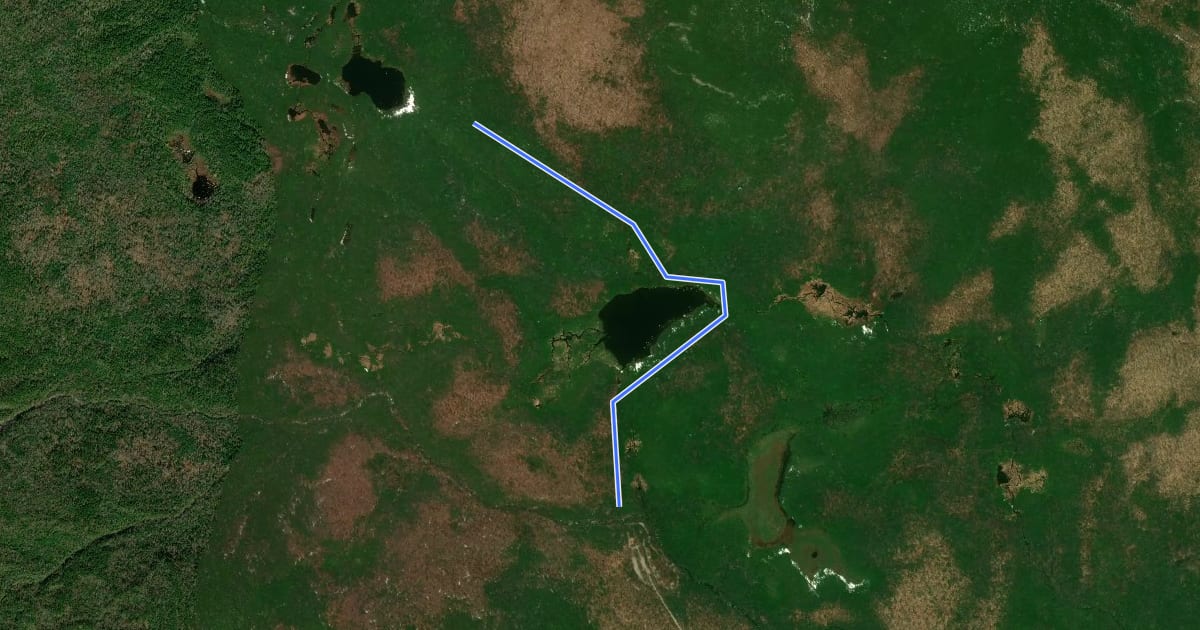 Маршрут Sandy Stream Pond Trail на спутниковом снимке