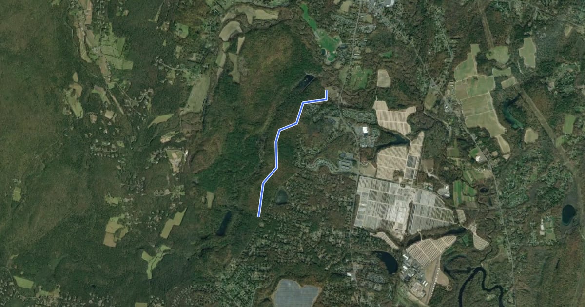 Маршрут Sandy Trail на спутниковом снимке