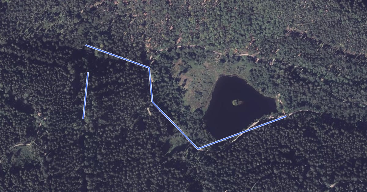 Маршрут Sankenbachsee - Wasserfallhütte на спутниковом снимке
