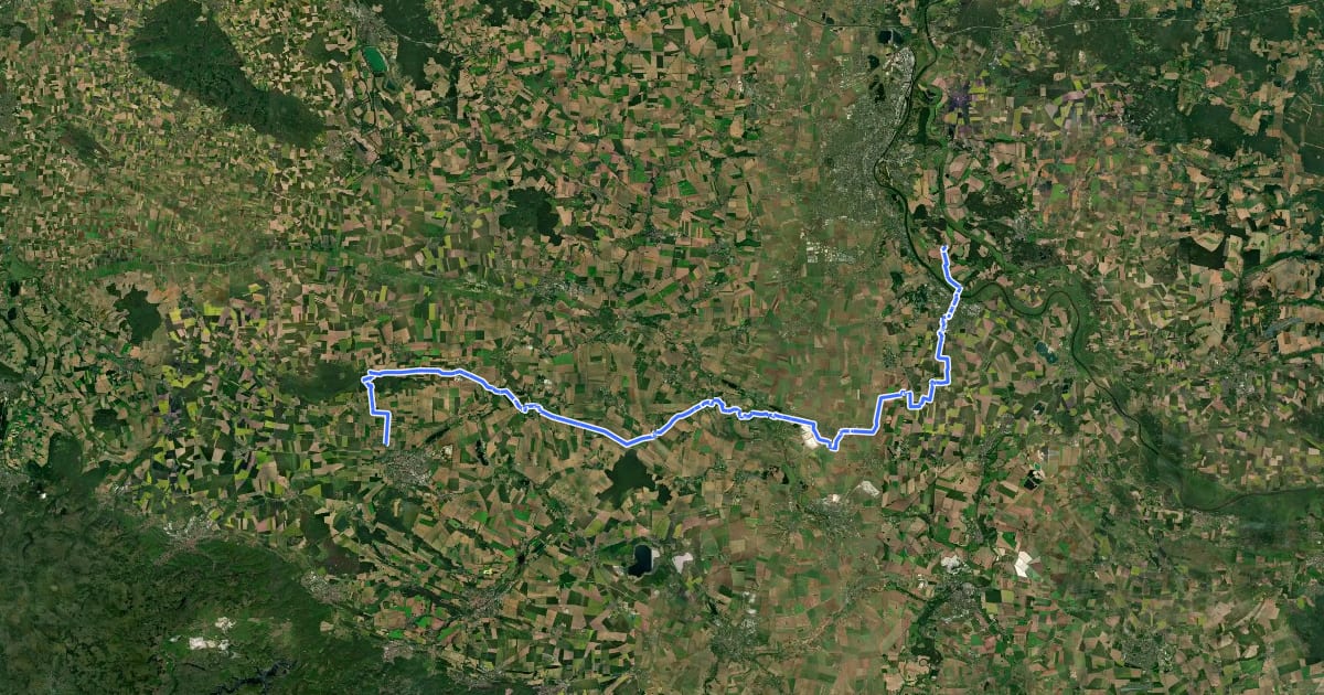 Маршрут Sankt Jakobus Pilgerweg (Sachsen-Anhalt 2) на спутниковом снимке