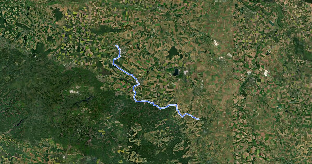 Маршрут Sankt Jakobus Pilgerweg (Sachsen-Anhalt 3) на спутниковом снимке
