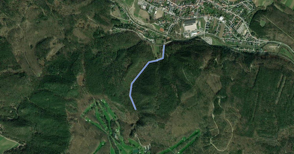 Маршрут Sankt Veit - Eistalhöhle (Wanderwegverzweigung gelb & grün) на спутниковом снимке
