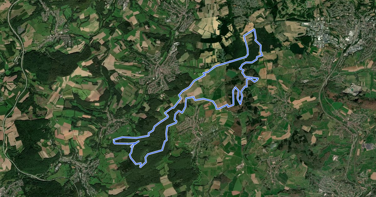 Маршрут Sankt Wendeler Land MTB 5 на спутниковом снимке