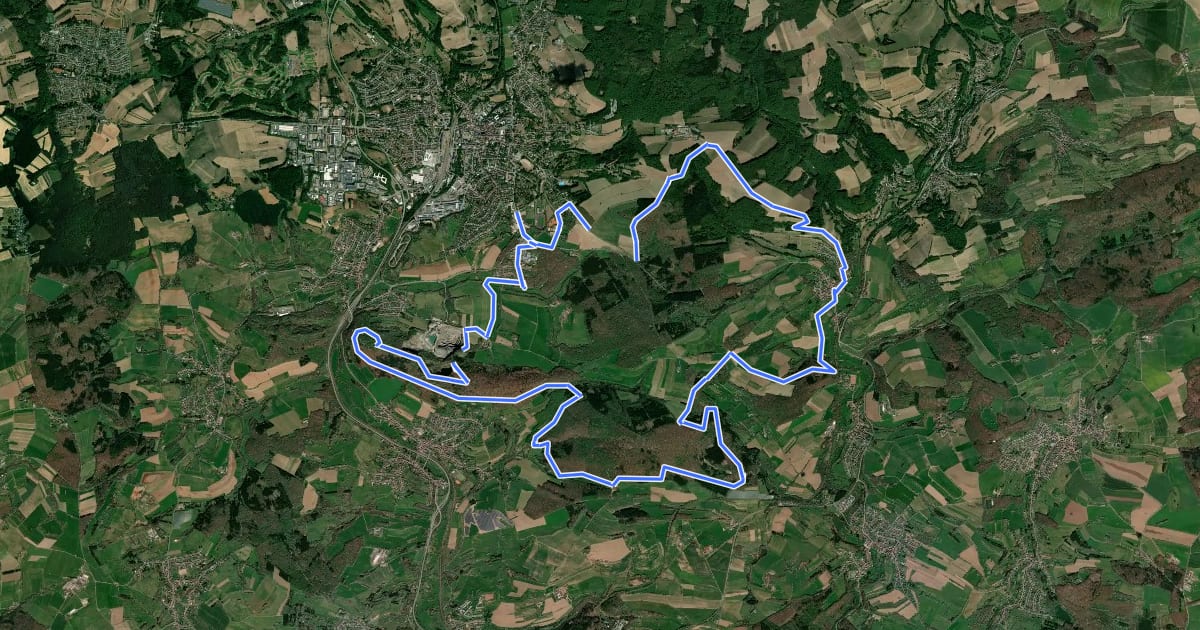 Маршрут Sankt Wendeler Land MTB 7 на спутниковом снимке