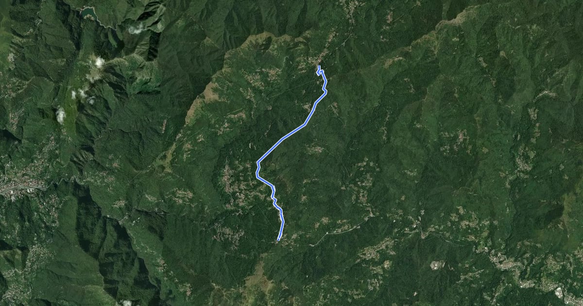 Маршрут Sant'Alberto-Crocetta-Pendici Sud M. Castelluzzo (AVML)-Passo Scoffera на спутниковом снимке