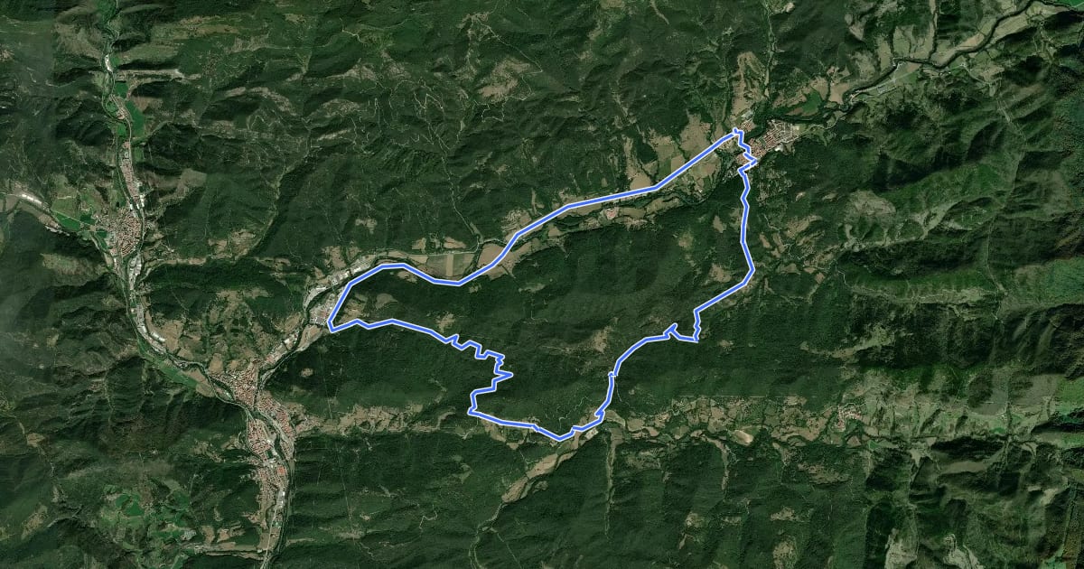 Маршрут Sant Bernabé de les Tenes на спутниковом снимке